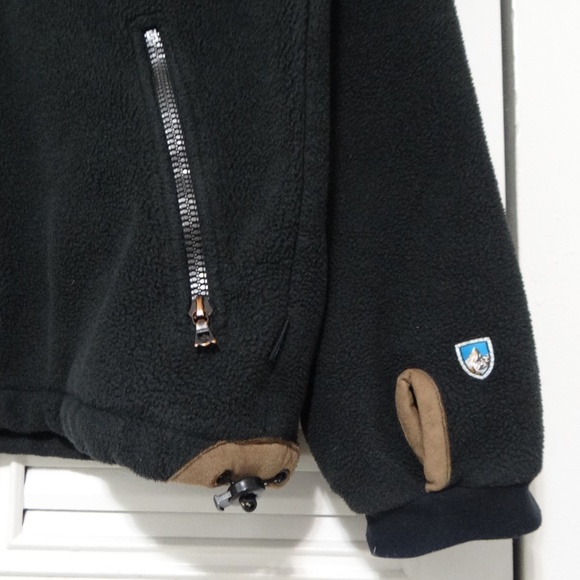 KÜHL Alpenwurx Men’s Large Black Brown Sherpa Fleece Jacket Full Zip Outdoor - Picture 5 of 8